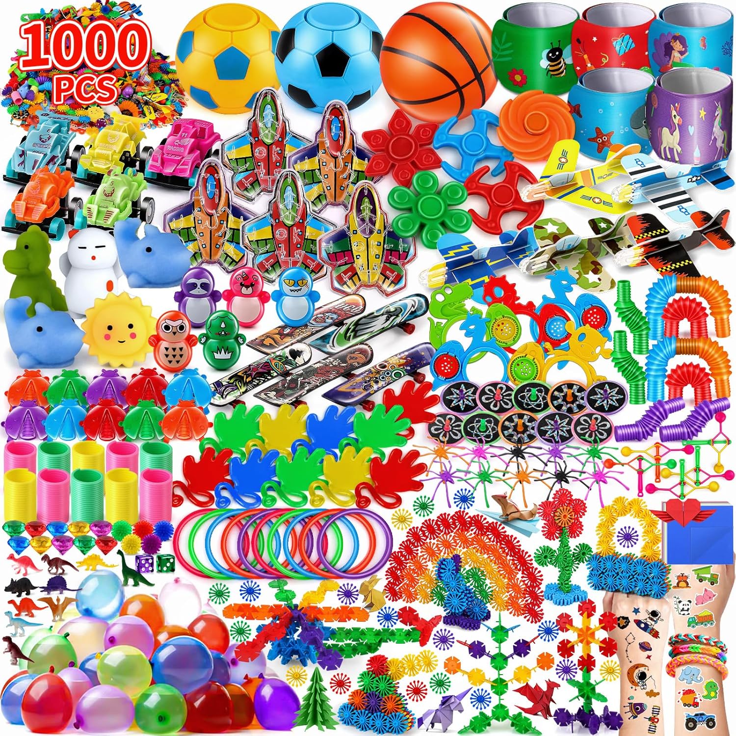 nicknack 1000PCS Party Bag Fillers for Kids, Pinata Fillers, Party Favour Toy Assortment for Boys Girls Children Stocking Fillers Lucky Dip Prizes-0