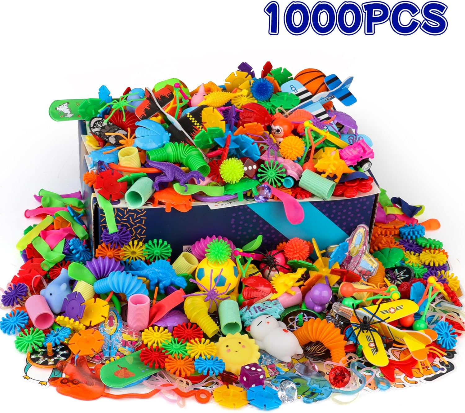 nicknack 1000PCS Party Bag Fillers for Kids, Pinata Fillers, Party Favour Toy Assortment for Boys Girls Children Stocking Fillers Lucky Dip Prizes-2