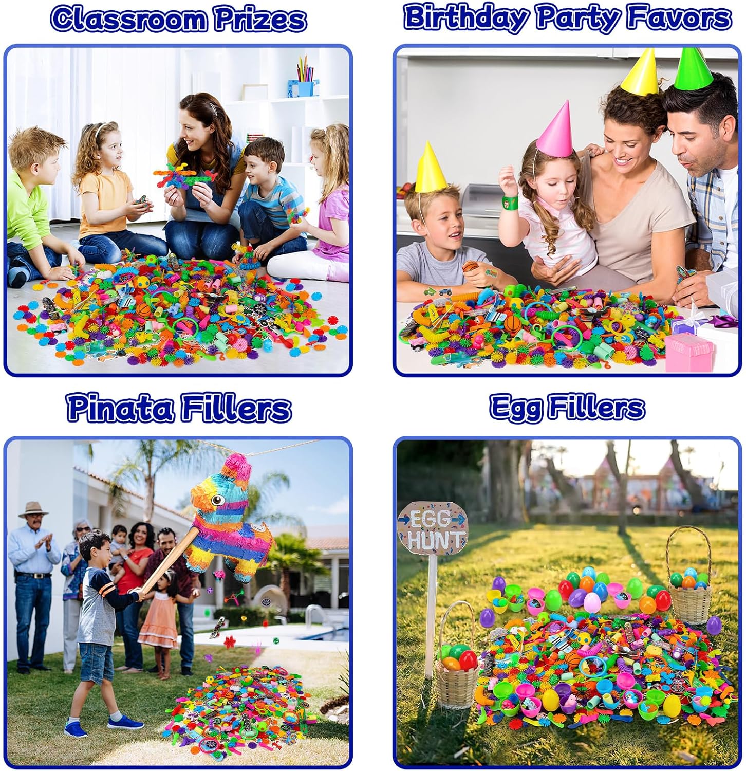 nicknack 1000PCS Party Bag Fillers for Kids, Pinata Fillers, Party Favour Toy Assortment for Boys Girls Children Stocking Fillers Lucky Dip Prizes-3