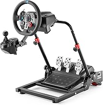 DIWANGUS UK Steering Wheel Stand Foldable fit for Logitech G29/G920/G923, for Thrustmaster T248/T300/Ferrari 458/T150/T80, Racing Wheel Stand with Adjustable Height/Angle, No Wheels or Pedals Included