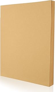 ASelected 100 Pcs A4 Kraft Papers 160 G Brown Kraft Cards for Invitations, Menus, Crafts, DIY Cards (21 X 29.7 Cm)