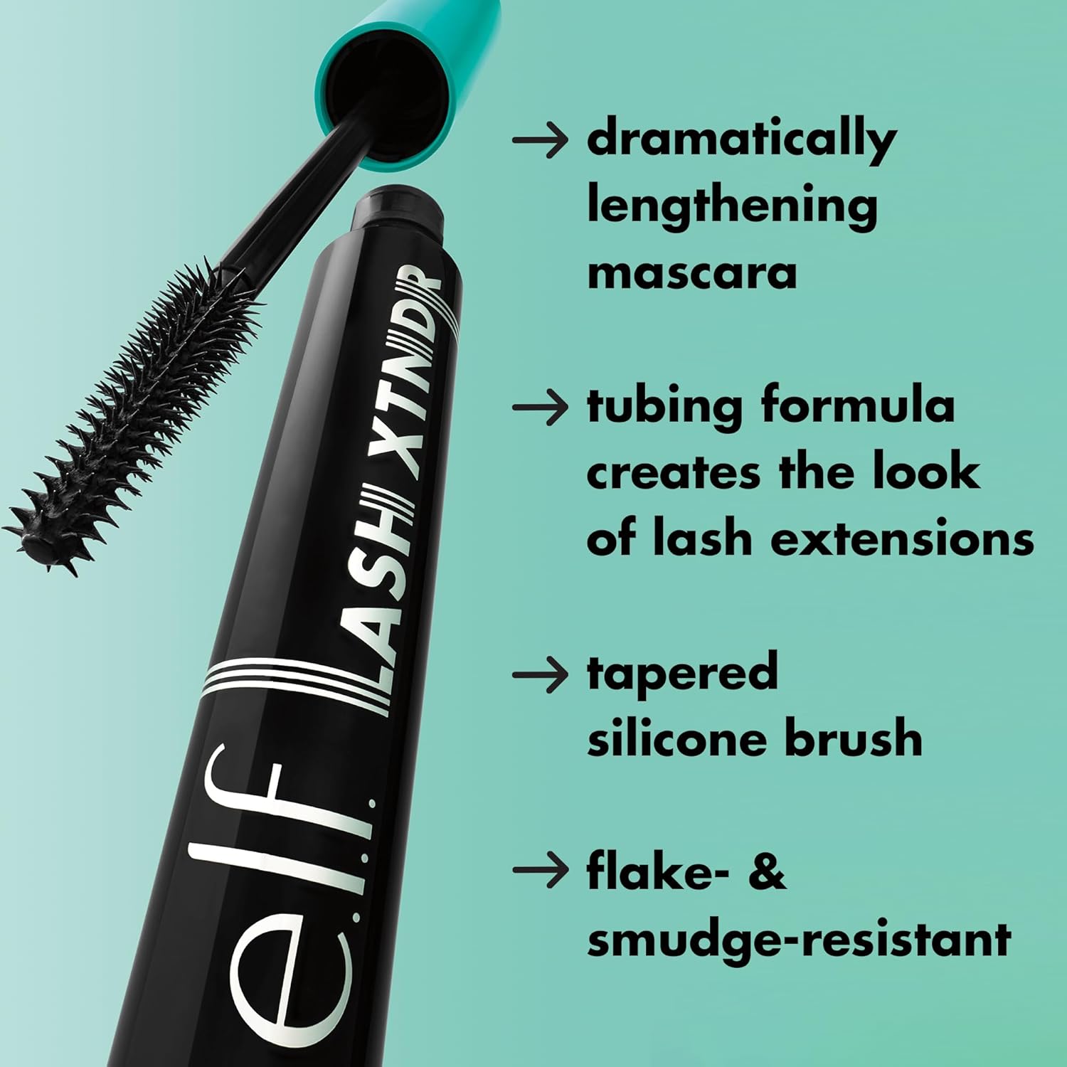 e.l.f. Lash XTNDR Mascara, Long-Lasting & Buildable For The Look Of Lash Extensions, Clump & Flake Free, Vegan & Cruelty-Free, Soft Black-2