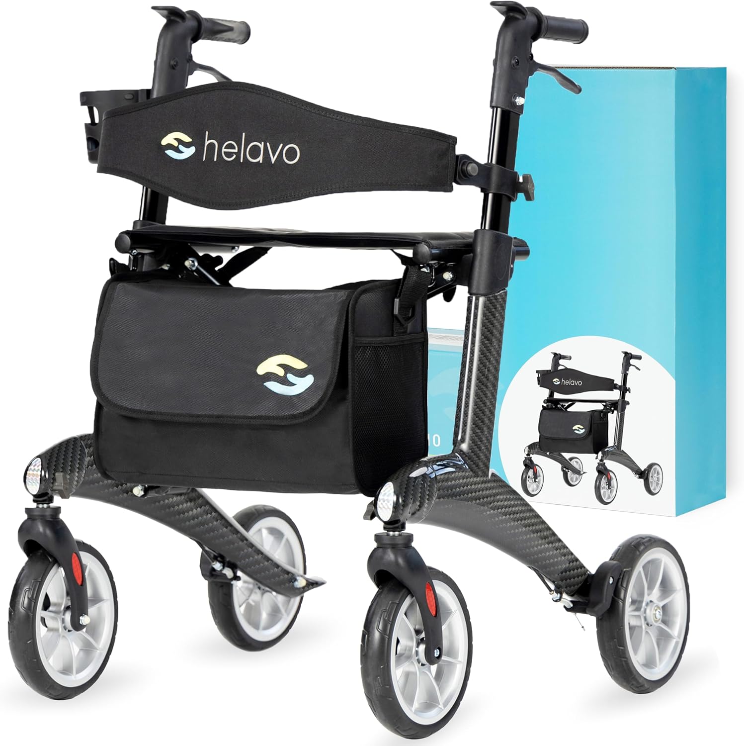 Helavo Ultralight Carbon Walker - Only 5.6 Kg Light - Lightweight Carbon Fiber Walker for Seniors-0