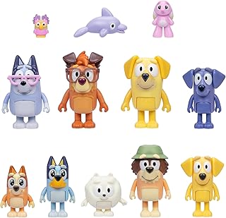 Bluey The Super Fan Set, Includes Twelve 2-2.5 Inch Figures