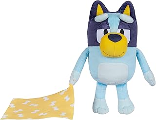 Bluey Sleepy Time 13 Inch Plush With Blanket, Press Tummy To Hear 7 Fun Phrases, Sing Along To The Theme Song, So Soft Made With Deluxe Fabrics And Detailed Stitching