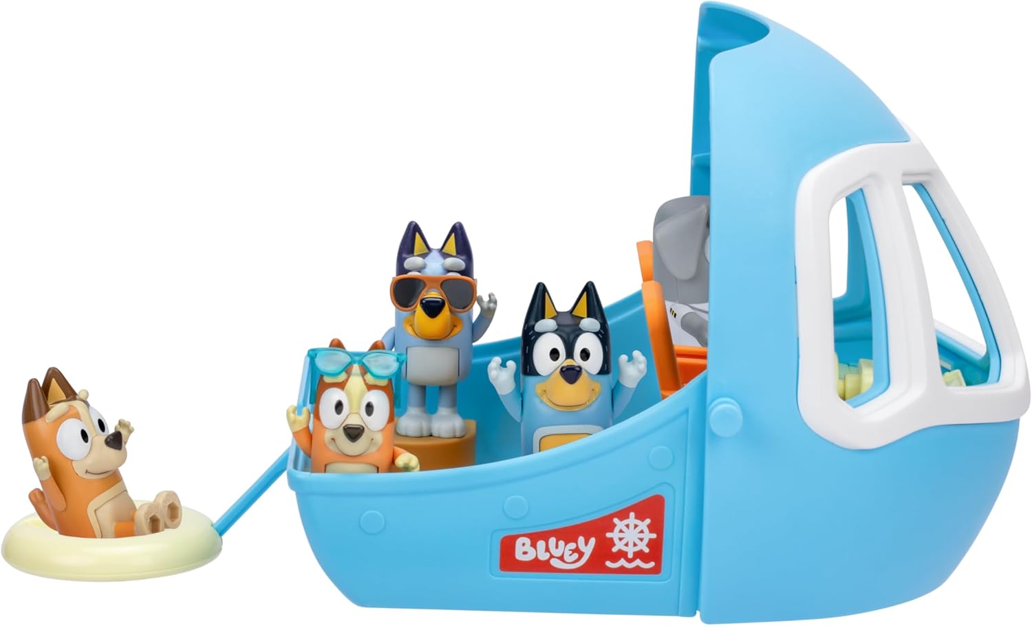 Bluey 3-in-1 Transforming Plane Playset with The Heelers, Plane Transforms to A Resort & Boat, 25+ Sounds & Phrases, 5 Figures - Exclusive Captain Figure, Amazon Exclusive-4