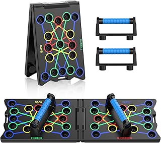 Foldable Push Up Board, 24-In-1 Multi-function Home Workout Equipment, Burn Fat Strength Training Equipment for Effectively Exercise the Muscle of the Upper Body Shoulders,Chest,Back and Triceps