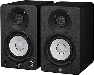 YAMAHA HS3 Studio Monitors (Black) – Compact 2-Way Powered Speakers with Advanced Sound Control and Versatile Connectivity for Music Production and Video Editing