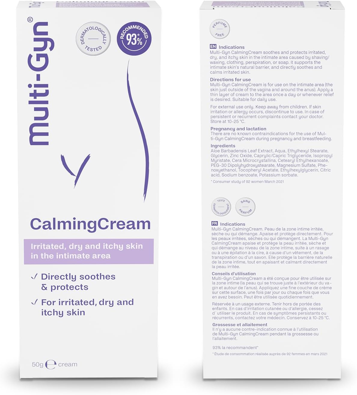 Multi-Gyn Calmingcream 50g - Directly soothes itching and irritation - Intimate care - Fragrance free with aloe extract - Dermatologically tested "-2