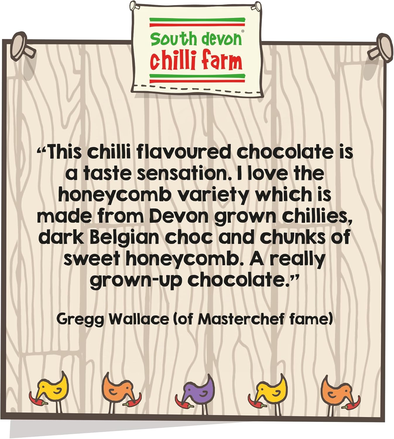 South Devon Chilli Farm Roasted Cocoa Nibs Chilli Chocolate - Delicious 60% Dark Belgian Chocolate Combined With Homegrown Chillies - Dark, Smooth & Warming - Gift Present for Him or Her - 80g Bar-3