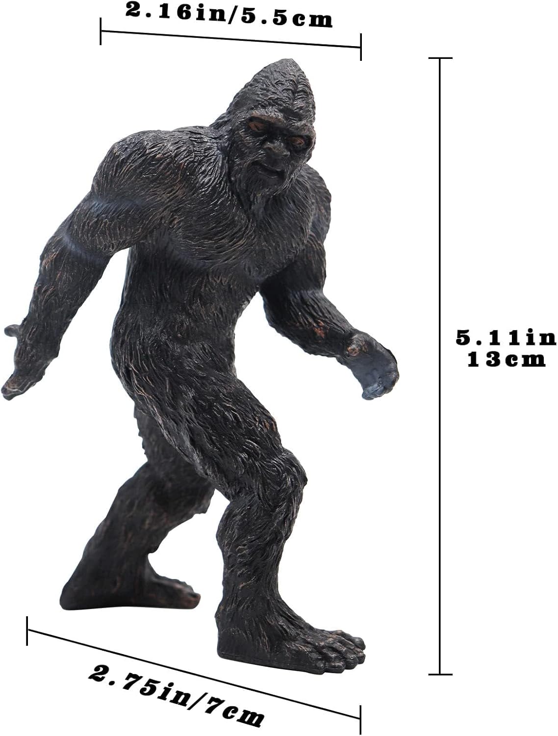 Dnoifne Bigfoot Statue, 5.11 Inches Resin Garden Bigfoot Sculpture, Unique Big Foot Sasquatch Gifts for Men, Bigfoot Sasquatch Ornament for Home Office Garden Bookshelf Desk Decor-4