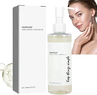 Inskin Heartleaf Pore Control Cleansing Oil Lightweight,Facial Cleanser Daily Makeup Blackheads Removal For All Skin Types