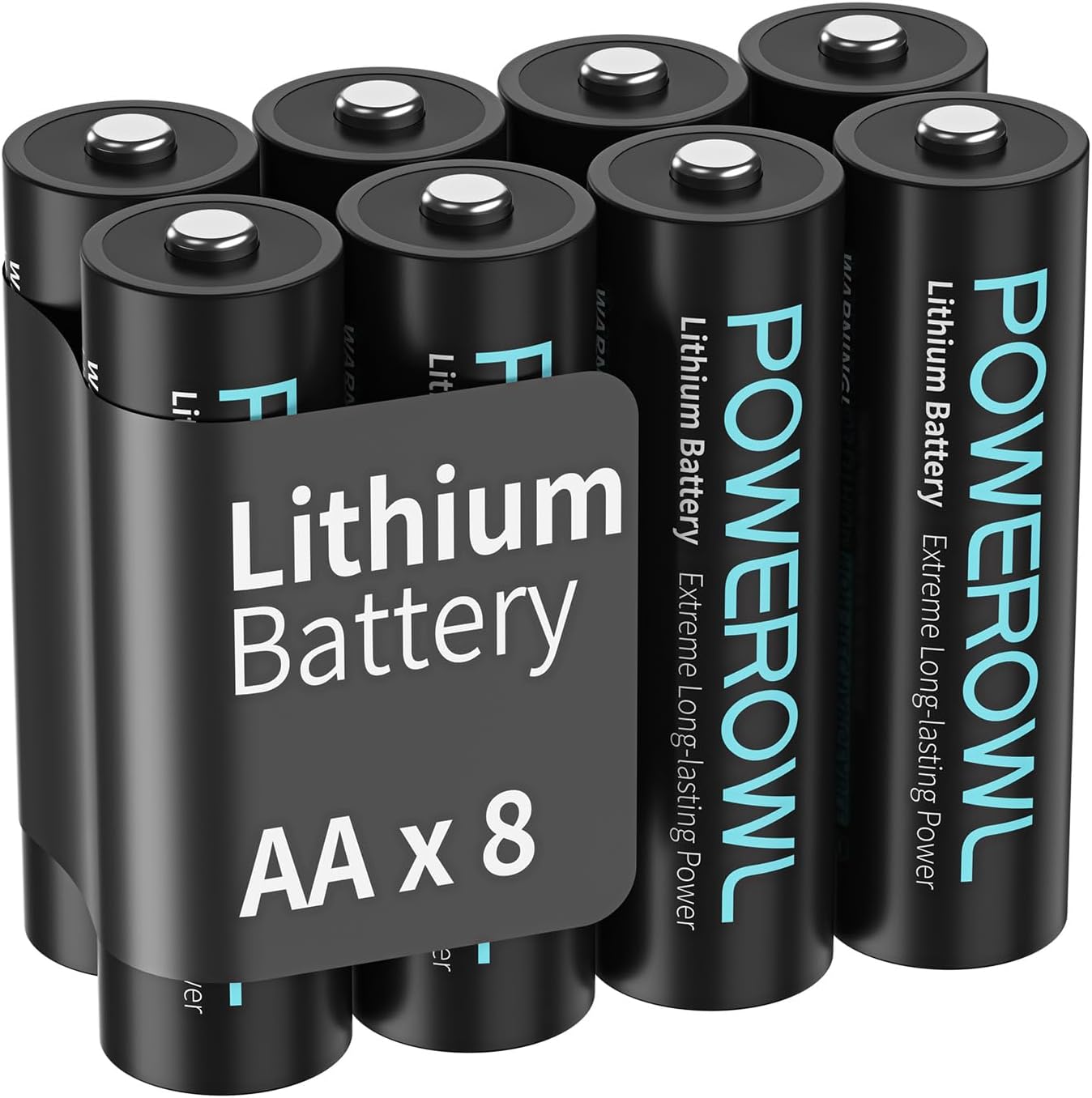 POWEROWL AA Batteries, 1.5V Lithium Batteries, Double A Battery - Pack of 8【Disposable Batteries】-0