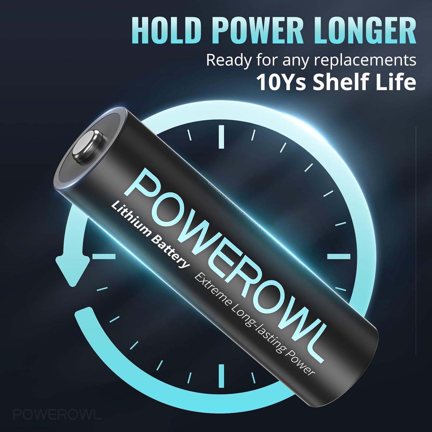 POWEROWL AA Batteries, 1.5V Lithium Batteries, Double A Battery - Pack of 8【Disposable Batteries】-4