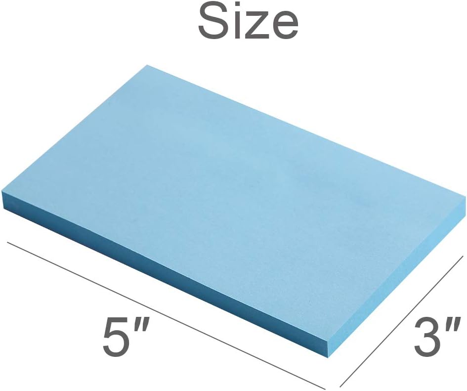 6 Pads - 3 in x 5 in Sticky Notes （76 x 127 mm ）6 Colors Post Self Stick Notes Pads, Pastel Stickies Colorful Super Sticking Memo Pads,Strong Adhesive, 80 Sheets/pad，480 Sheets-2