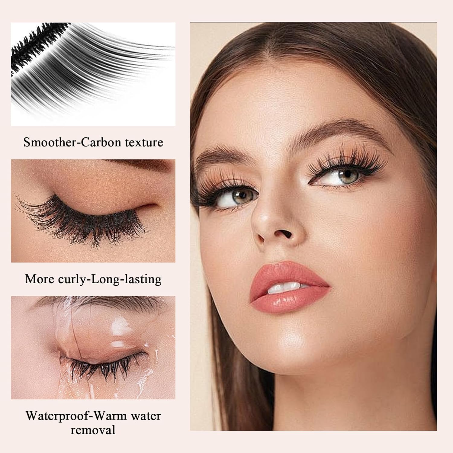 wimony 2Pcs Essence Mascara Waterproof Ultra Fine Long Lasting for Fine Short Eyelash Skinny Catching Small Eyelashes Lengthening，No Smudging Thickening Mascara Long Lasting Eye-Makeup（Black，Brown）-2