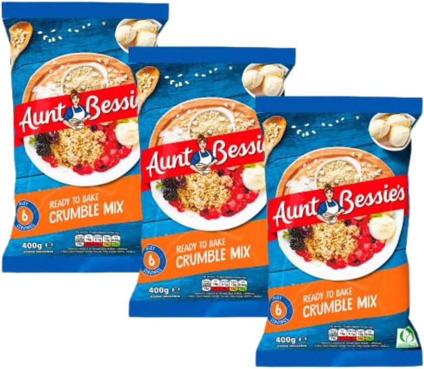 Baking Mix Bundle Containing Aunt Bessie's Ready to Make Crumble Mix 400g (3 Pack)-0