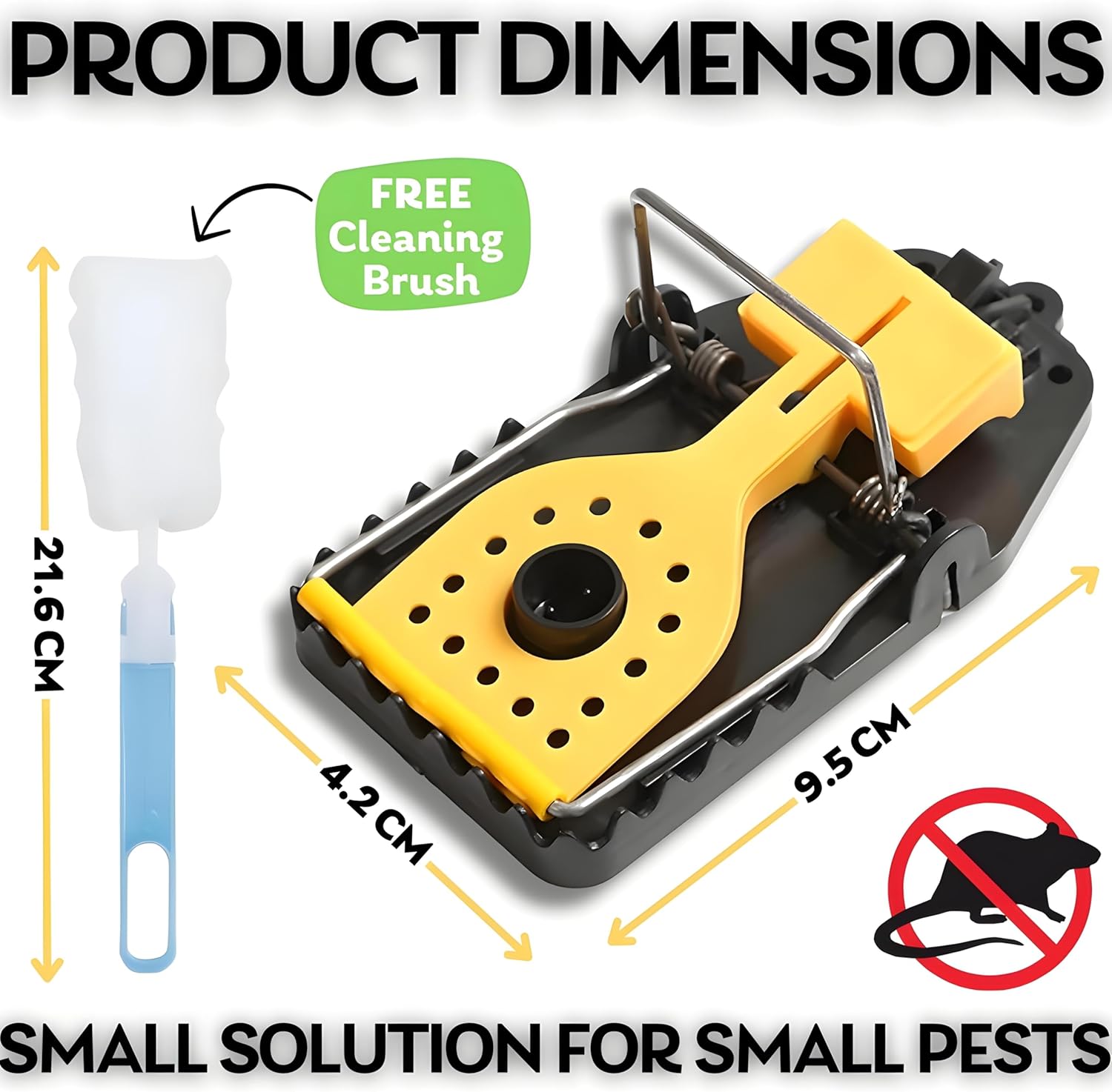 Mouse Traps 8 Pack, Heavy Duty Reusable Snap Traps that Kill Instantly, Highly Sensitive Quick Effective Mice Catcher, MouseTrap for Indoors and Outdoors, Effective Rodent Trap by Hydro-4