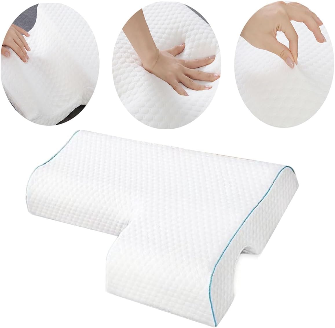 MINGZE Multifunction Memory Foam Side Sleeper Arm Rest Pillows, Slow Rebound Couple Neck Pillow Cushion, Prevent Hand Numb Sleep Pressure Pillow for Neck Pain or Side Sleeping-2-3