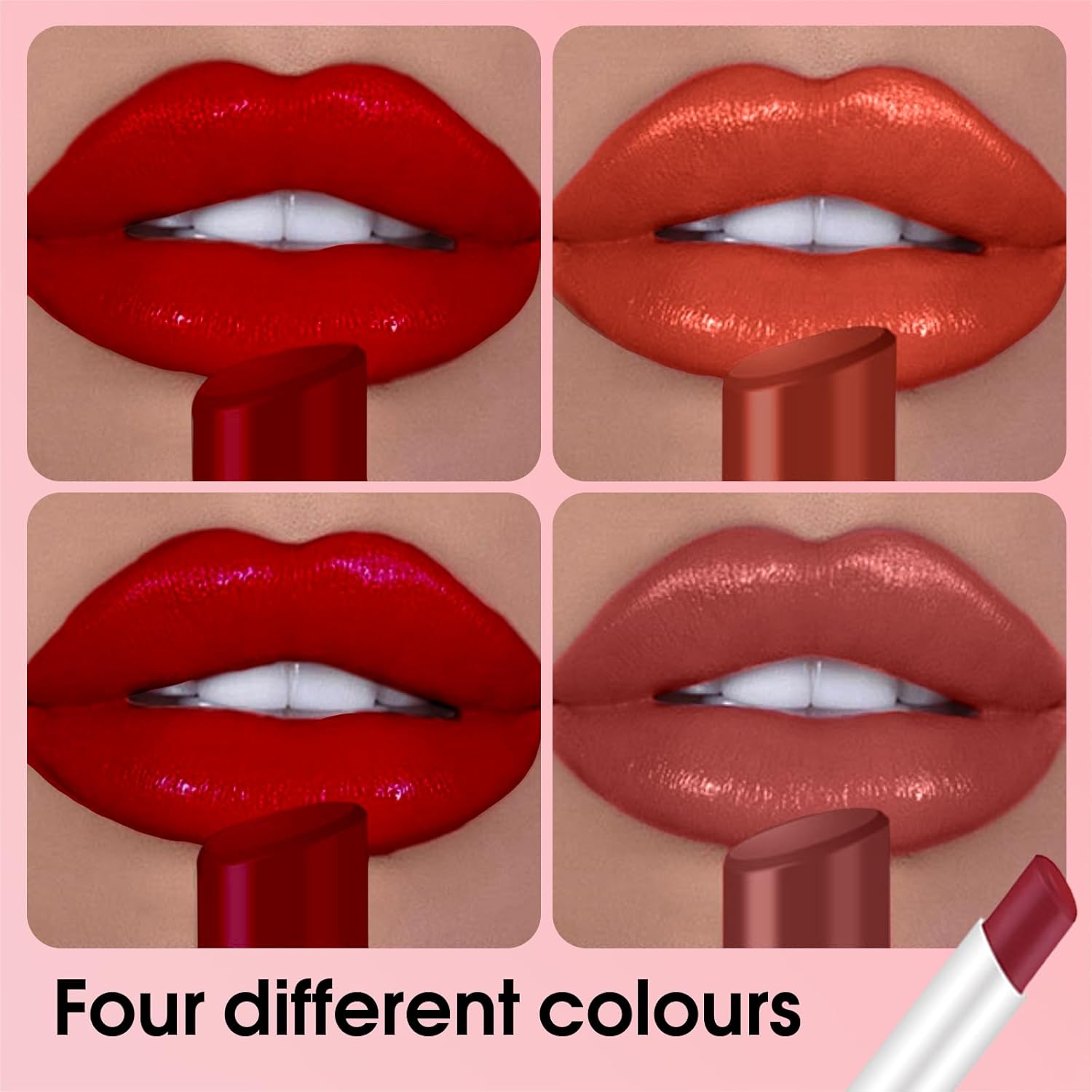 Leogony 4PCS Lipstick Sets For Women, Lip Plumping Stick Sets For Teenage Girls, Waterproof Nude Lipstick Set-2