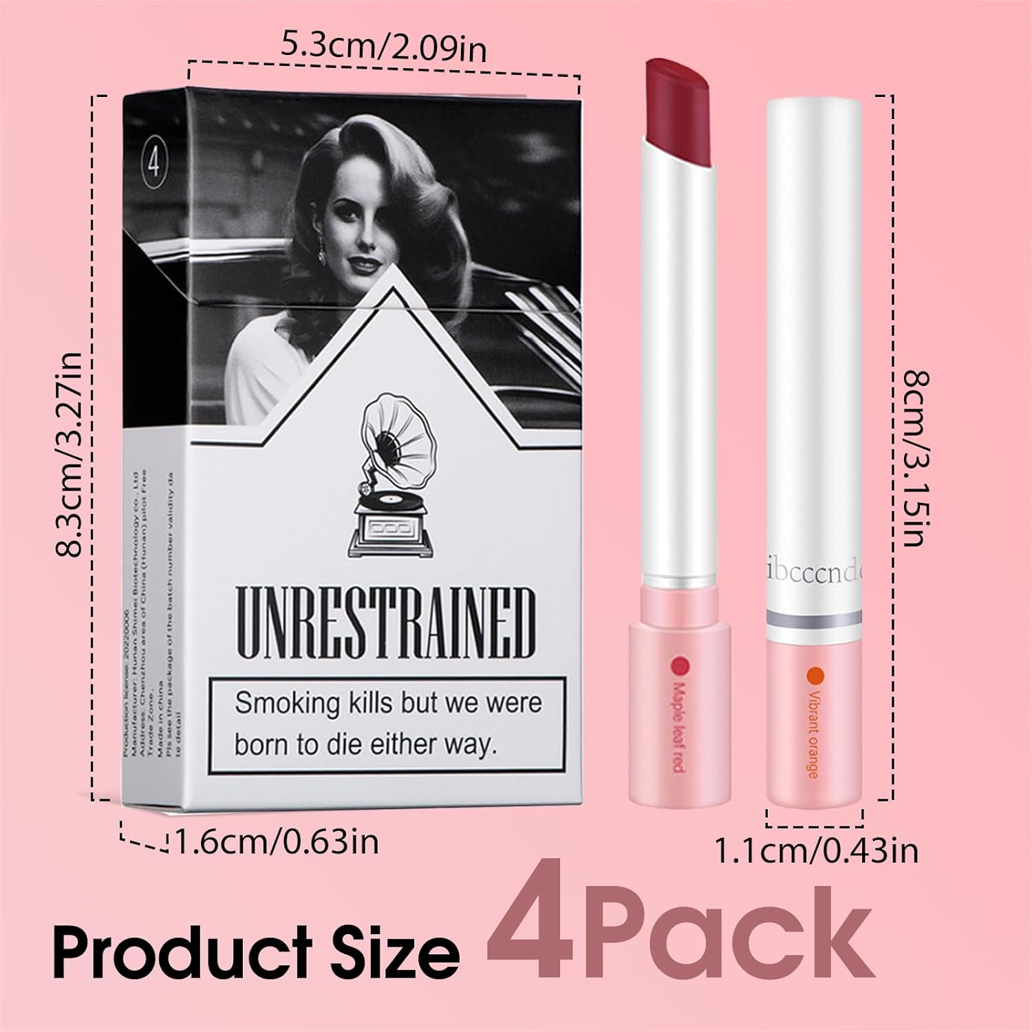 Leogony 4PCS Lipstick Sets For Women, Lip Plumping Stick Sets For Teenage Girls, Waterproof Nude Lipstick Set-4