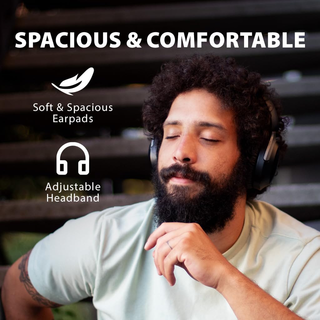 Avantree Aria 3 [2024 Version] - Bluetooth 5.3 Active Noise-Cancelling Headphones Over-Ear, with Wireless HD Audio, Spacious & Comfortable Fit, Dual Connectivity, and 55hr Extended Playtime-4