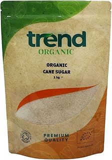 Trend Organic Cane Sugar Ideal for Sweetening Your Culinary Creations - Certified Organic Sweetness, Pure, Unrefined, and Sustainably Sourced - Vegan, Non-GMO, No Additives, No Preservatives, 1kg