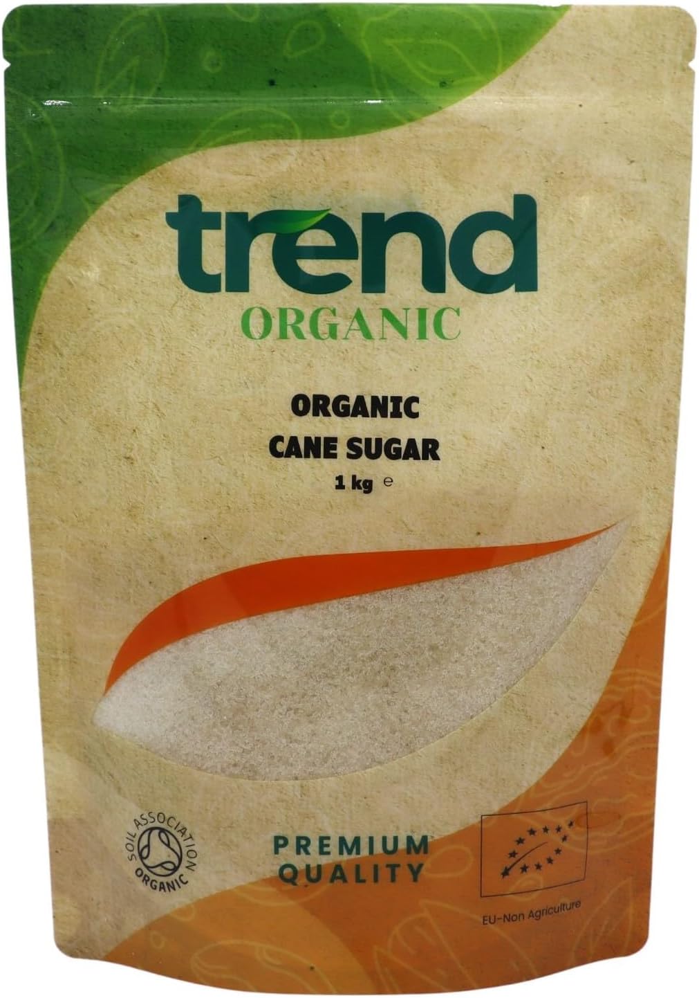 Trend Organic Cane Sugar Ideal for Sweetening Your Culinary Creations - Certified Organic Sweetness, Pure, Unrefined, and Sustainably Sourced - Vegan, Non-GMO, No Additives, No Preservatives, 1kg-0