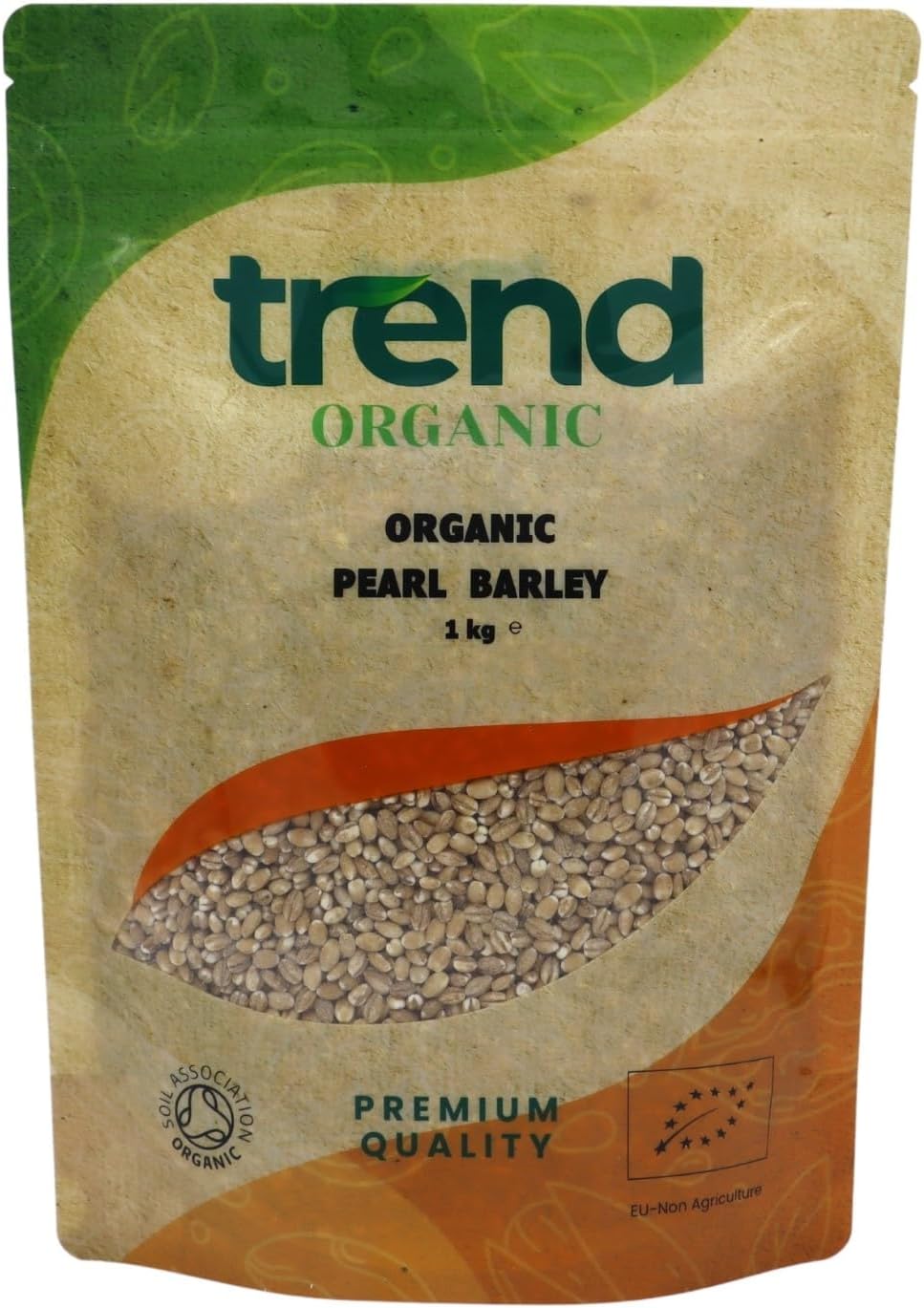 Trend Organic Pearl Barley Grains, Nutrient-Rich Convenience for Quick-Cooking, Rich in Protein & Fibre, Certified Organic, Sustainably Sourced, Vegan, Non-GMO, No Additives No Preservatives, 1kg-0