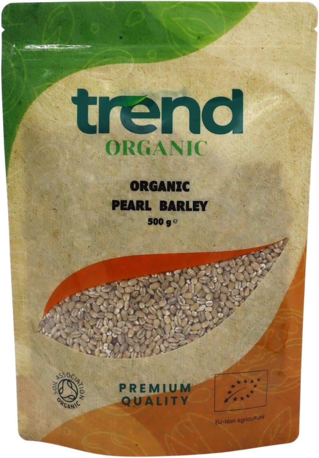 Trend Organic Pearl Barley Grains, Nutrient-Rich Convenience for Quick-Cooking, Rich in Protein & Fibre, Certified Organic, Sustainably Sourced, Vegan, Non-GMO, No Additives No Preservatives, 1kg-0