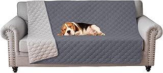 RAPRAP 100% Waterproof Dog Blankets 68"x82", Leak Proof Couch Cover Washable Sofa Cover Furniture Protector Blanket for Pets Kids Children Dog Cat, Gray