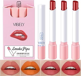 Lipstick Sets For Women, 4 Colors Matte Lipstick Set,Lipsticks For Women Long Lasting, Waterproof Lip Gloss High Pigmented Velvet Lipstick Lip Makeup Gift