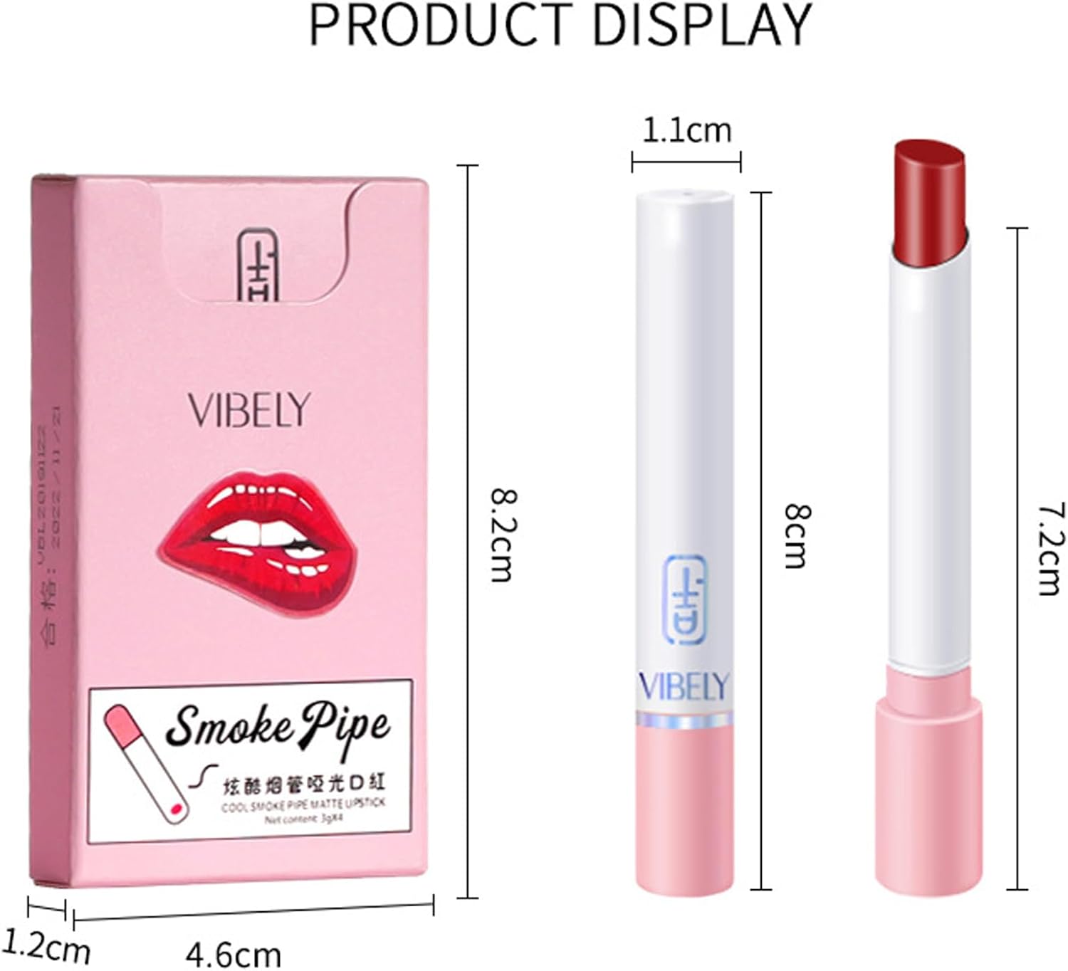 Lipstick Sets For Women, 4 Colors Matte Lipstick Set,Lipsticks For Women Long Lasting, Waterproof Lip Gloss High Pigmented Velvet Lipstick Lip Makeup Gift-5