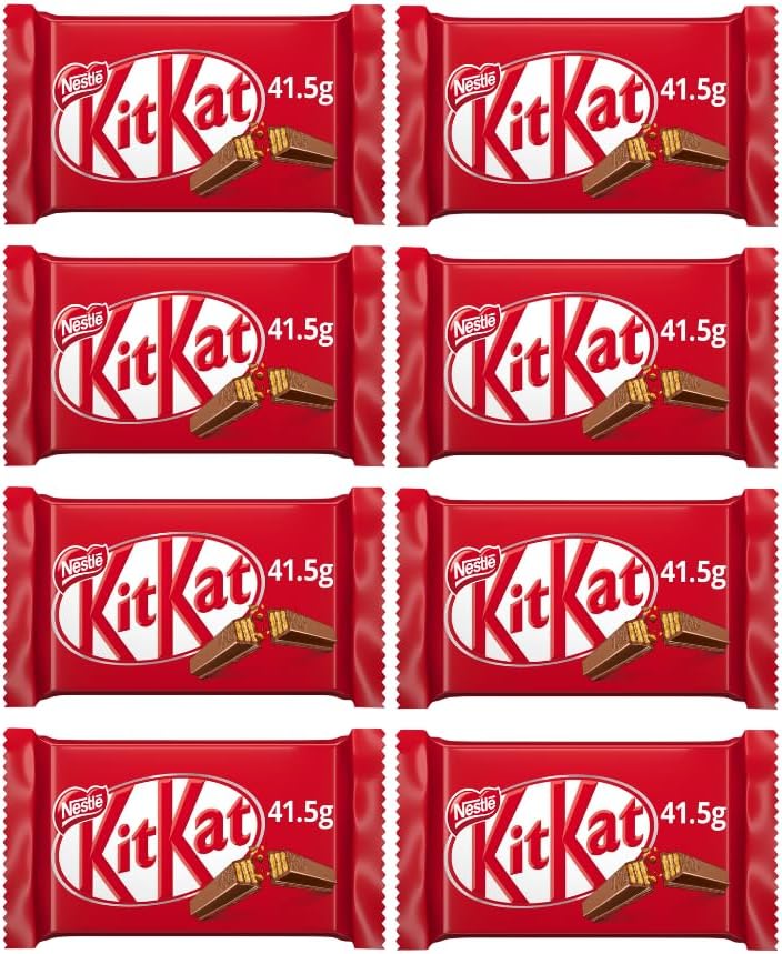 Chocolate Wafer Bundle Containing Nestle Kit Kat Finger Bars 4 x 41.5g (8 Pack)-0