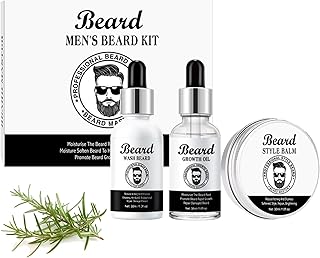 Beard Grooming Kit For Men-Beard Growth Kit-Beard Kit With Beard Shampoo,Beard Growth Oil,Beard Balm-Gift Sets For Men-Beard Care Kit For Men-Birthday Gifts For Him/Dad/Husband/Boyfriend