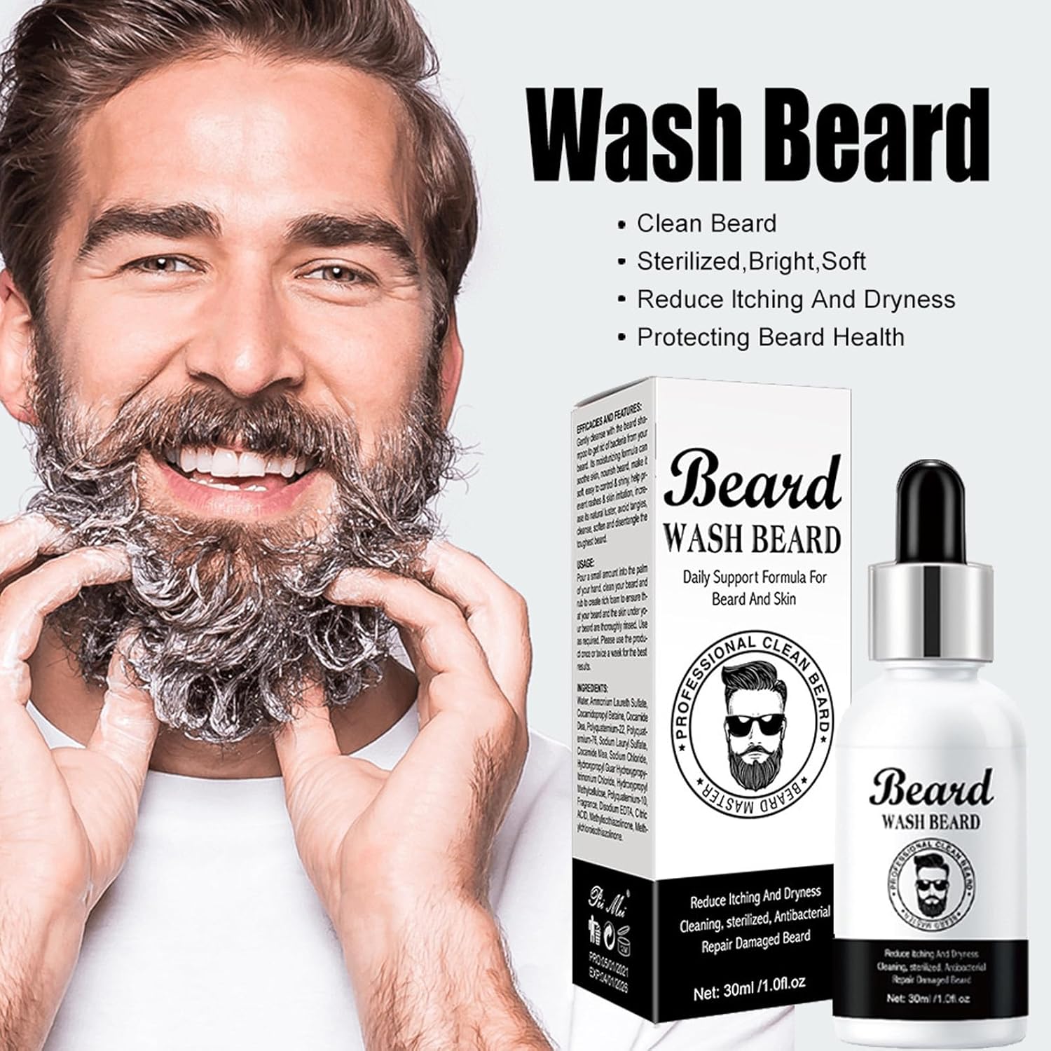 Beard Grooming Kit For Men-Beard Growth Kit-Beard Kit With Beard Shampoo,Beard Growth Oil,Beard Balm-Gift Sets For Men-Beard Care Kit For Men-Birthday Gifts For Him/Dad/Husband/Boyfriend-2