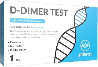 GetTested at Home D-dimer Test (1 Test) a Critical Marker for Thrombosis-Related Conditions, specifically Blood Clots.