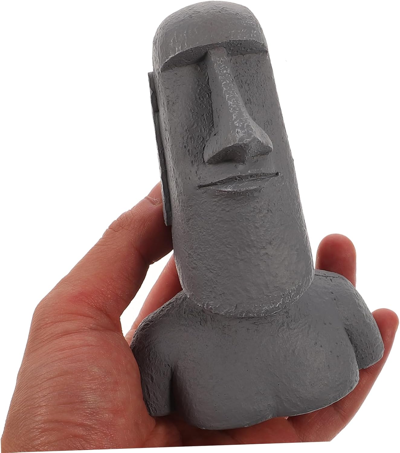 Milisten Easter Island Ahu Akivi Moai Monolith Statue Resin Easter Island Head Figurine Mini Moai Garden Sculpture Funny Ornaments Easter Party Supplies for Lawn-6