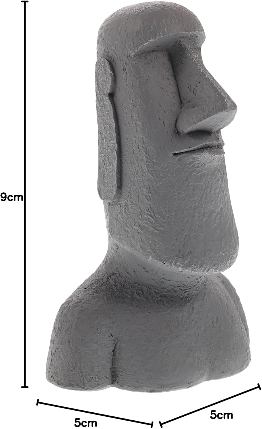 Milisten Easter Island Ahu Akivi Moai Monolith Statue Resin Easter Island Head Figurine Mini Moai Garden Sculpture Funny Ornaments Easter Party Supplies for Lawn-9