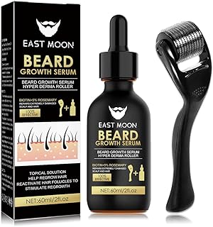 Beard Growth Kit-With Beard Derma Roller For Growth & Natural Ingredients Beard Growth Serum-Beard Grooming Kit For Men-Beard Kit For for Beard Rapid Growth and Thickening -Gifts For Men Dad Father