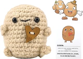 Leogony Potato Crochet Toy, Cute Potato Plush Gift, Potato Doll with Card