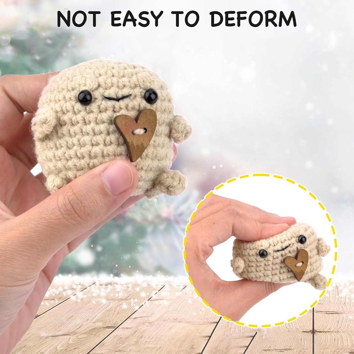 Leogony Potato Crochet Toy, Cute Potato Plush Gift, Potato Doll with Card-3