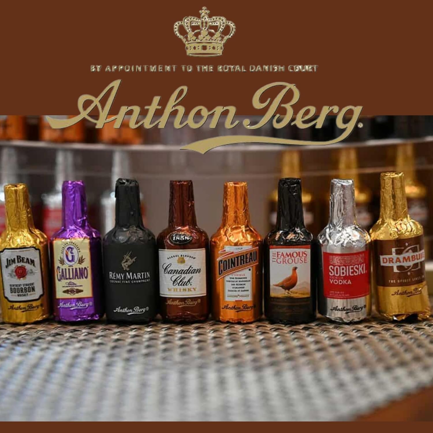 Chocolates Gift Box Anthon Berg Chocolate Liqueurs - Dark Chocolate 8 Cocktails Miniature Bottles Selection Box 125g withCard - Sweets Gift for Christmas, Valentine-4