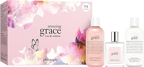 Philosophy 3 Piece Amazing Grace Eau de Toilette Collection Giftset including an Eau de Toilette 60ml, Shower Gel, Shampoo, Bubble Bath 230ml, and Firming Body Emulsion 230ml