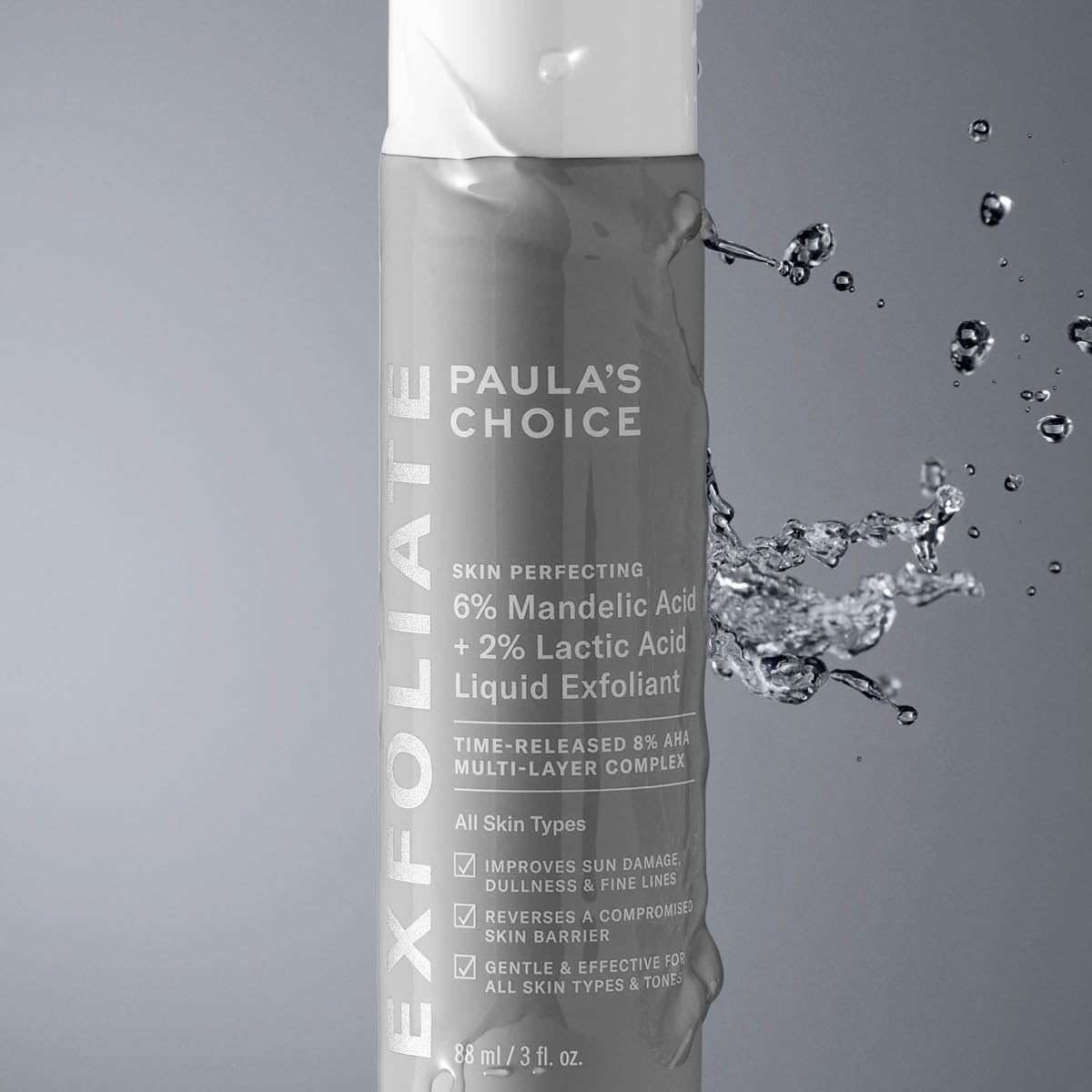 Paula's Choice SKIN PERFECTING 6% Mandelic Acid + 2% Lactic Acid Lquid Exfoliant - AHA Face Exfoliant - Visibly Reduces Fine Lines and Wrinkles - All Skin Types - 88 ml-1