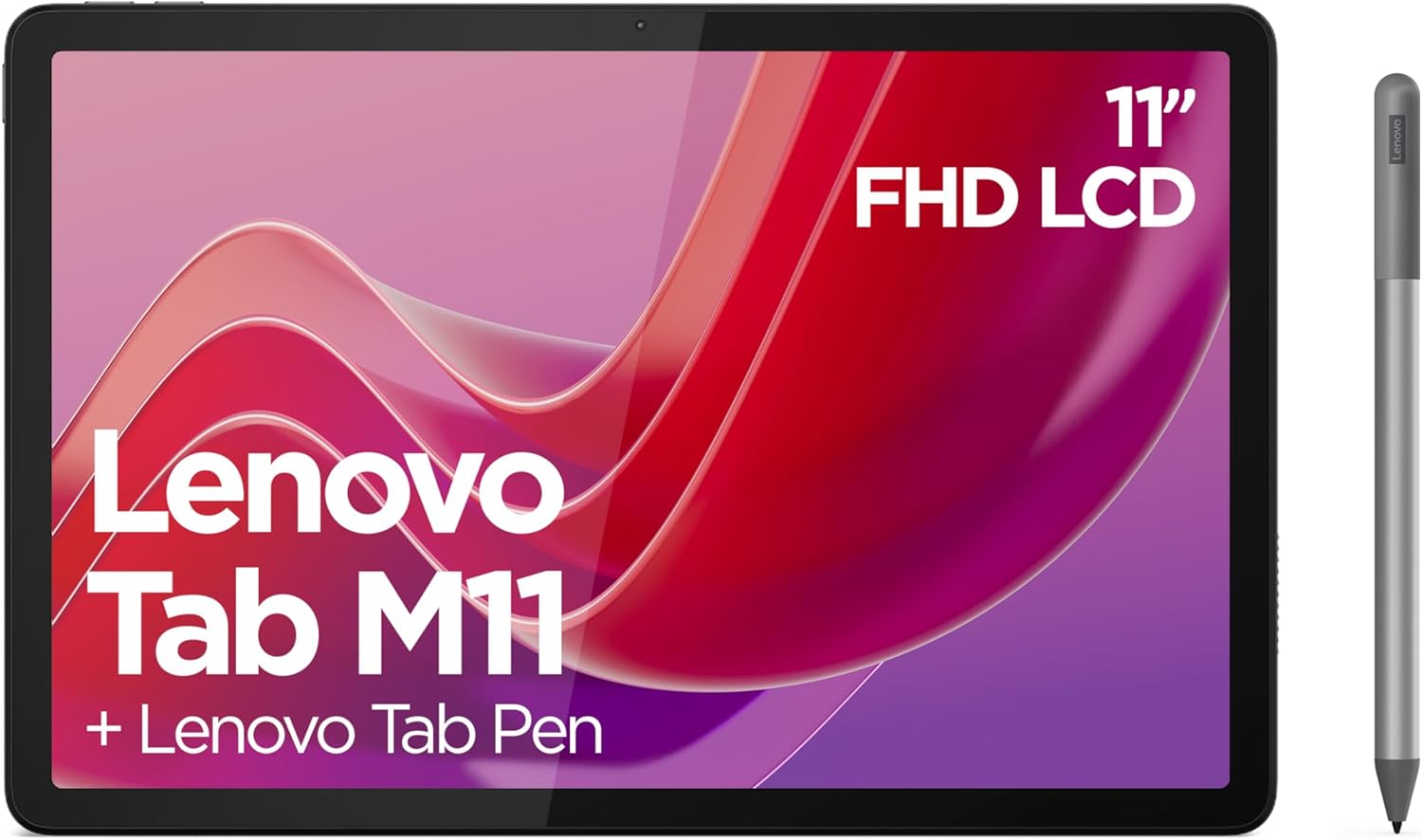 Lenovo Tab M11 Android Tablet | 11 Inch Full HD 1200p | 128 GB | Lenovo Tab Pen | WiFi | 4 GB RAM | Luna Grey | Designed for Portable Entertainment-0