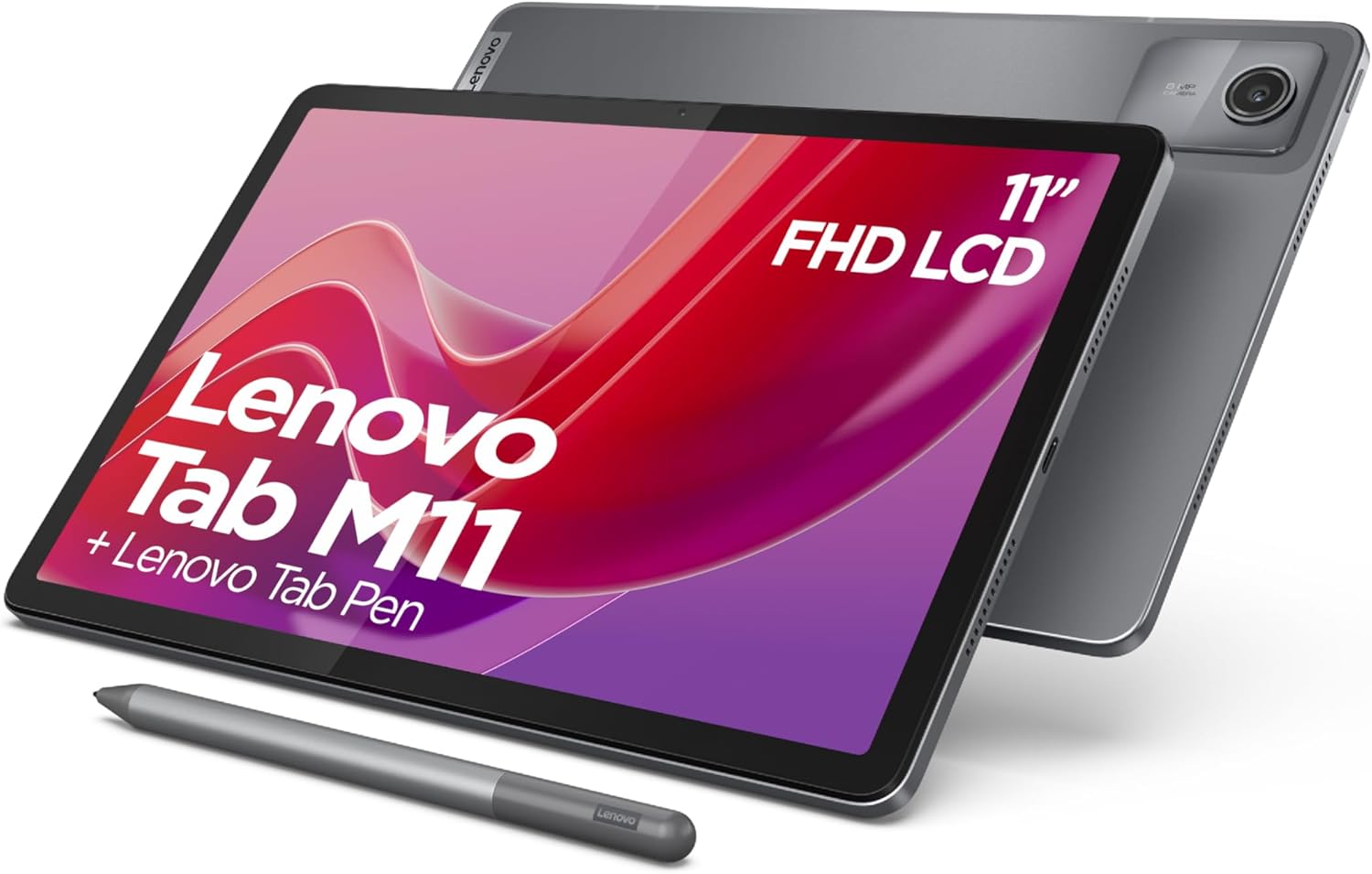 Lenovo Tab M11 Android Tablet | 11 Inch Full HD 1200p | 128 GB | Lenovo Tab Pen | WiFi | 4 GB RAM | Luna Grey | Designed for Portable Entertainment-1