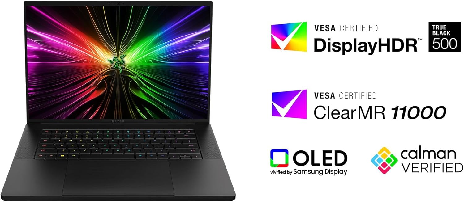 Razer Blade 16 (2024) - 16 inch Gaming Laptop - NVIDIA GeForce RTX 4080 - Intel Core i9-14900HX - 16" OLED QHD+ 240Hz (32GB DDR5, 1TB SSD) UK Layout | Black-6