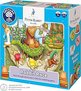 Peter Rabbit™ Rabbit Race Game By Orchard Toys Official Beatrix Potter Game, Matching and Memory game for children age 3+ Birthday Gift