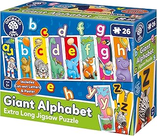 Orchard Toys Giant Alphabet, Educational and Fun Puzzle, Includes Poster and Learning Guide, Ideal for Kids Age 3+